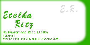 etelka ritz business card